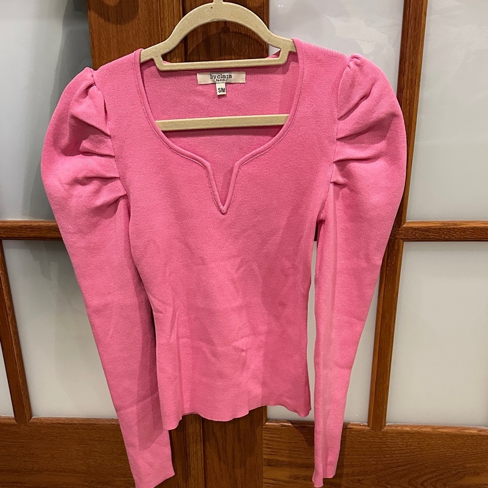 LARA Pink Puff Sleeve Blouse​